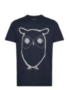 Alder Big Owl Tee - Gots/Vegan Tops T-Kortærmet Skjorte Blue Knowledge...