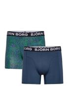 Bamboo Boxer 2P Boxershorts Blue Björn Borg