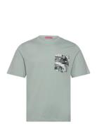 Joraruba Convo Pocket Tee Ss Crew Nec Ln Tops T-Kortærmet Skjorte Gree...