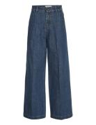 Mschsophine Emma Pants Bottoms Jeans Wide Blue MSCH Copenhagen