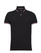 Core Tommy Tipped Slim Polo Tops Polos Short-sleeved Black Tommy Hilfi...