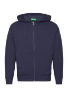 Jacket W/Hood L/S Tops Sweatshirts & Hoodies Hoodies Blue United Color...