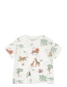 Animal Print Cotton T-Shirt Tops T-Kortærmet Skjorte Multi/patterned M...