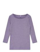 Nmfkab Ls Top Noos Tops T-shirts Long-sleeved T-Skjorte Purple Name It