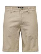 Onsmark 0011 Cotton Linen Shorts Noos Bottoms Shorts Chinos Shorts Bei...