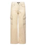 Nlnutizza Cargo Pant Bottoms Jeans Wide Jeans Cream LMTD