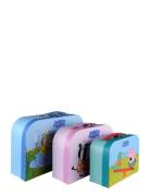 Peppa Pig - 3 Cute Suitcases - Set Home Kids Decor Storage Storage Box...