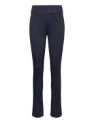 Trousers W/ Slit Bottoms Trousers Slim Fit Trousers Navy Rosemunde