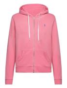 Cotton Fleece Full-Zip Hoodie Tops Sweatshirts & Hoodies Hoodies Pink ...