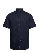 Mill Brook Linen Short Sleeve Shirt Dark Sapphire Designers Shirts Sho...
