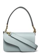 Assisi Pastel Blue Vacchetta Designers Small Shoulder Bags-crossbody B...