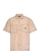 Newington Shirt Ss Designers Shirts Short-sleeved Cream Dickies