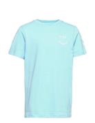 Hmloptimism T-Shirt S/S Sport T-Kortærmet Skjorte Blue Hummel