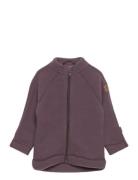 Wool Baby Jacket Outerwear Fleece Outerwear Fleece Jackets Purple Mikk...