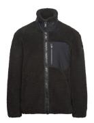 Saglek Zip Up Tops Sweatshirts & Hoodies Fleeces & Midlayers Black Moo...