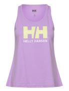 W Hh Logo Singlet Sport T-shirts & Tops Sleeveless Purple Helly Hansen