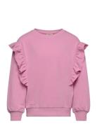 Kmgnew Ofelia L/S Frill O-Neck Ub Swt Tops Sweatshirts & Hoodies Sweat...