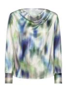 Silk Blouse Tops Blouses Long-sleeved Green Rosemunde