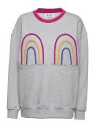 Mickey Rainbow Sweater Tops Sweatshirts & Hoodies Sweatshirts Grey R/H...