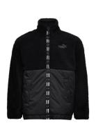 Sherpa Jacket Sport Sweatshirts & Hoodies Fleeces & Midlayers Black PU...