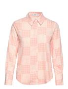 Basic Tops Shirts Long-sleeved Pink Mango