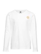 Kim Kids Long Sleeve Tops T-shirts Long-sleeved T-Skjorte White Wood W...