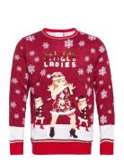 All My Jingle Ladies Tops Knitwear Round Necks Red Christmas Sweats
