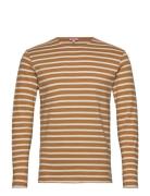 Striped Breton Shirt Héritage Tops T-Langærmet Skjorte Brown Armor Lux