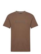 T-Shirt Rn Tops T-Kortærmet Skjorte Brown BOSS