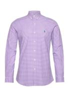 50/1 Bistrch Poplin-Slbdppcs Tops Shirts Casual Purple Polo Ralph Laur...