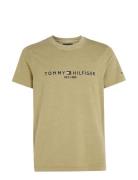 Garment Dye Tommy Logo Tee Tops T-Kortærmet Skjorte Green Tommy Hilfig...