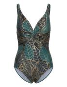 Nura Swimsuit Gold Badedragt Badetøj Green Missya