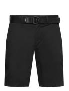 Modern Twill Slim Short Belt Bottoms Shorts Chinos Shorts Black Calvin...