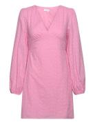 Vimalina L/S Short Dress/Ka Kort Kjole Pink Vila