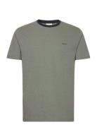4-Col Oxford Regular Ss T-Shirt Tops T-Kortærmet Skjorte Green GANT