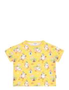 Beach T-Shirt Tops T-Kortærmet Skjorte Yellow Martinex