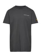 Script Embroidered T-Shirt Tops T-Kortærmet Skjorte Grey Lyle & Scott