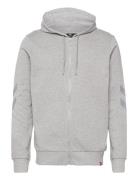 Hmllegacy Zip Hoodie Sport Sweatshirts & Hoodies Hoodies Grey Hummel