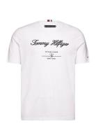 Script Logo Tee Tops T-Kortærmet Skjorte White Tommy Hilfiger