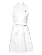 Oxford Sleeveless Shirtdress Knælang Kjole White Polo Ralph Lauren