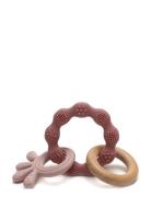 Teether Bracelet, Squid And Wood Appendix. Dusty Rose, Lfbg Approved T...