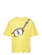 Short Sleeves Tee-Shirt Tops T-Kortærmet Skjorte Yellow Little Marc Ja...