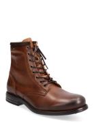 Nicco Leather Shoe Snørestøvler Brown Sneaky Steve