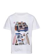 Road Trip Printed T-Shirt - Gots/Ve Tops T-Kortærmet Skjorte White Kno...
