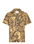 Bob Flower Tencel Shirt Tops Shirts Short-sleeved Brown Les Deux