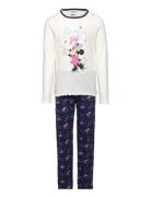 Pyjalong Pyjamassæt Multi/patterned Minnie Mouse
