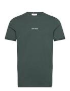Lens T-Shirt - Seasonal Tops T-Kortærmet Skjorte Khaki Green Les Deux