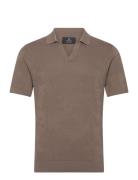 Mapolo V Heritage Tops Knitwear Short Sleeve Knitted Polos Brown Matin...