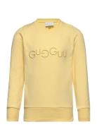 Logo Sweatshirt Tops Sweatshirts & Hoodies Sweatshirts Yellow Gugguu