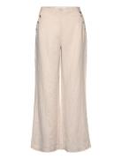 Pernille Trousers Bottoms Trousers Flared Beige BUSNEL